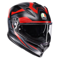 AGV K7 Glimpse matt svart/röd hjälm