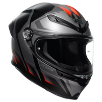 AGV hjälm K6 S Karve matt svart/grå/röd