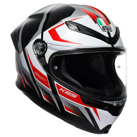 AGV hjälm K6 S Karve matt svart/vit/röd