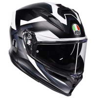 AGV K7 Glimpse matt svart/vit hjälm