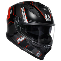 AGV K7 Kyber matt svart/röd hjälm