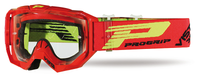 PROGRIP glasögon 3303 Vista röd med klar 3310 med XL-linser