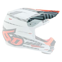 6D hjälmvisir ATR-2 Havoc neonorange/vit