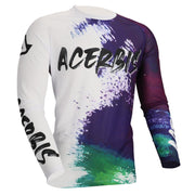 Colorful long-sleeve shirt with 'Acerbis' branding on a white background