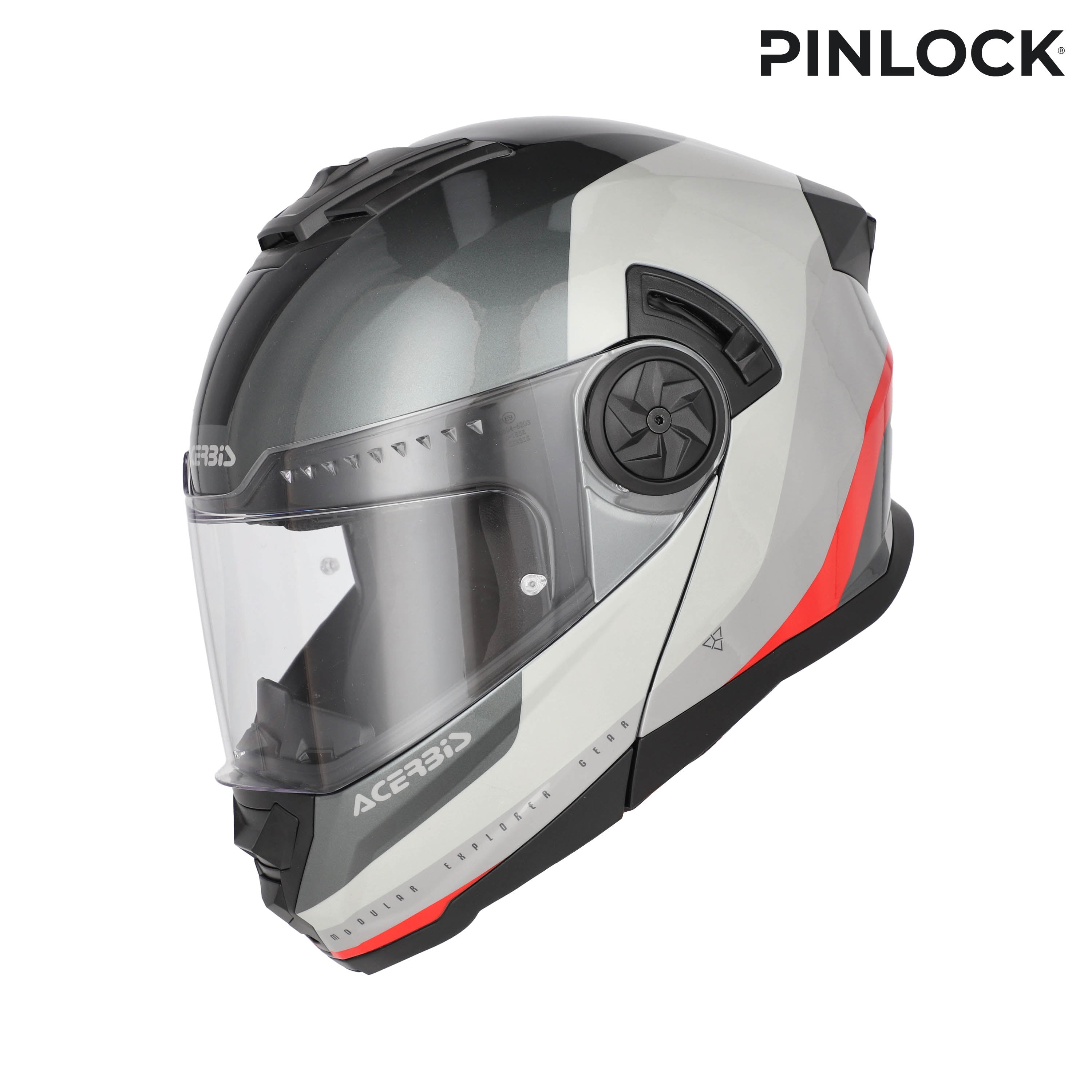 ACERBIS hjälm Rider Graphic grå/röd
