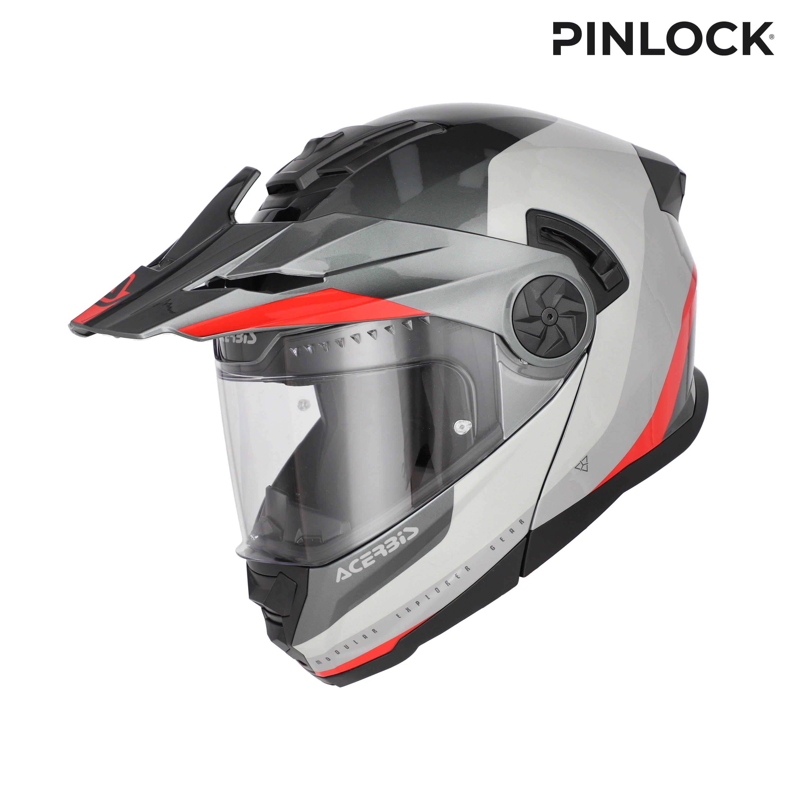 ACERBIS hjälm Rider Graphic grå/röd
