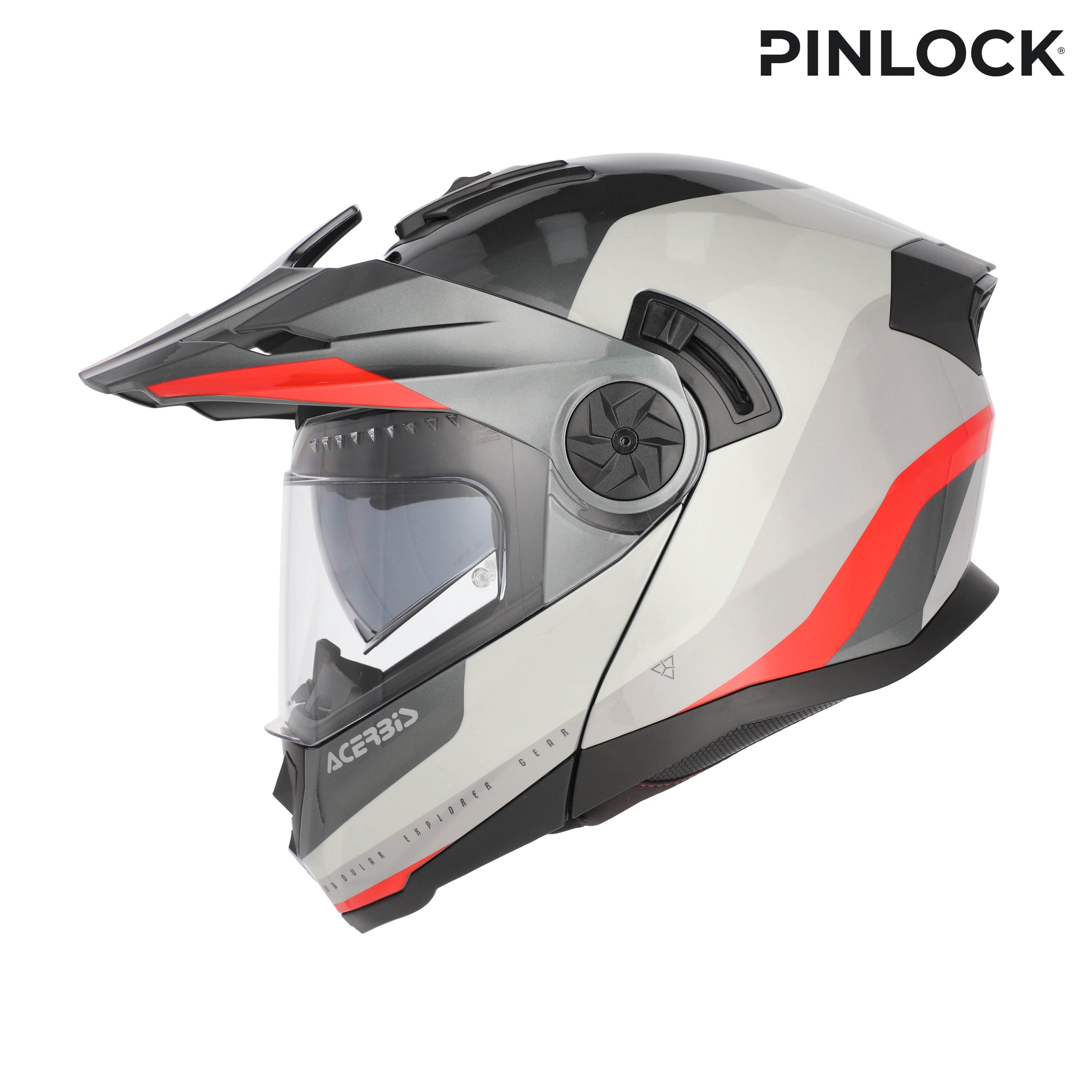 ACERBIS hjälm Rider Graphic grå/röd