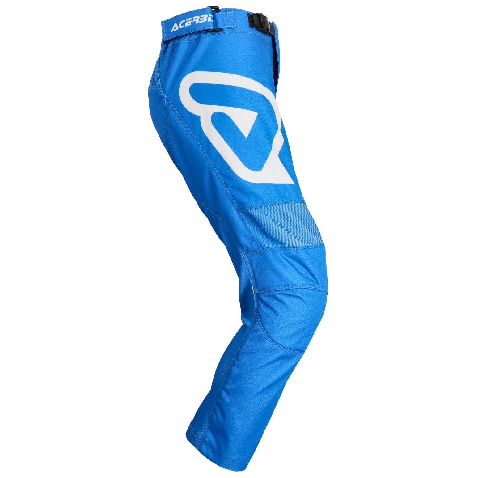 Blue pants with a logo on a white background