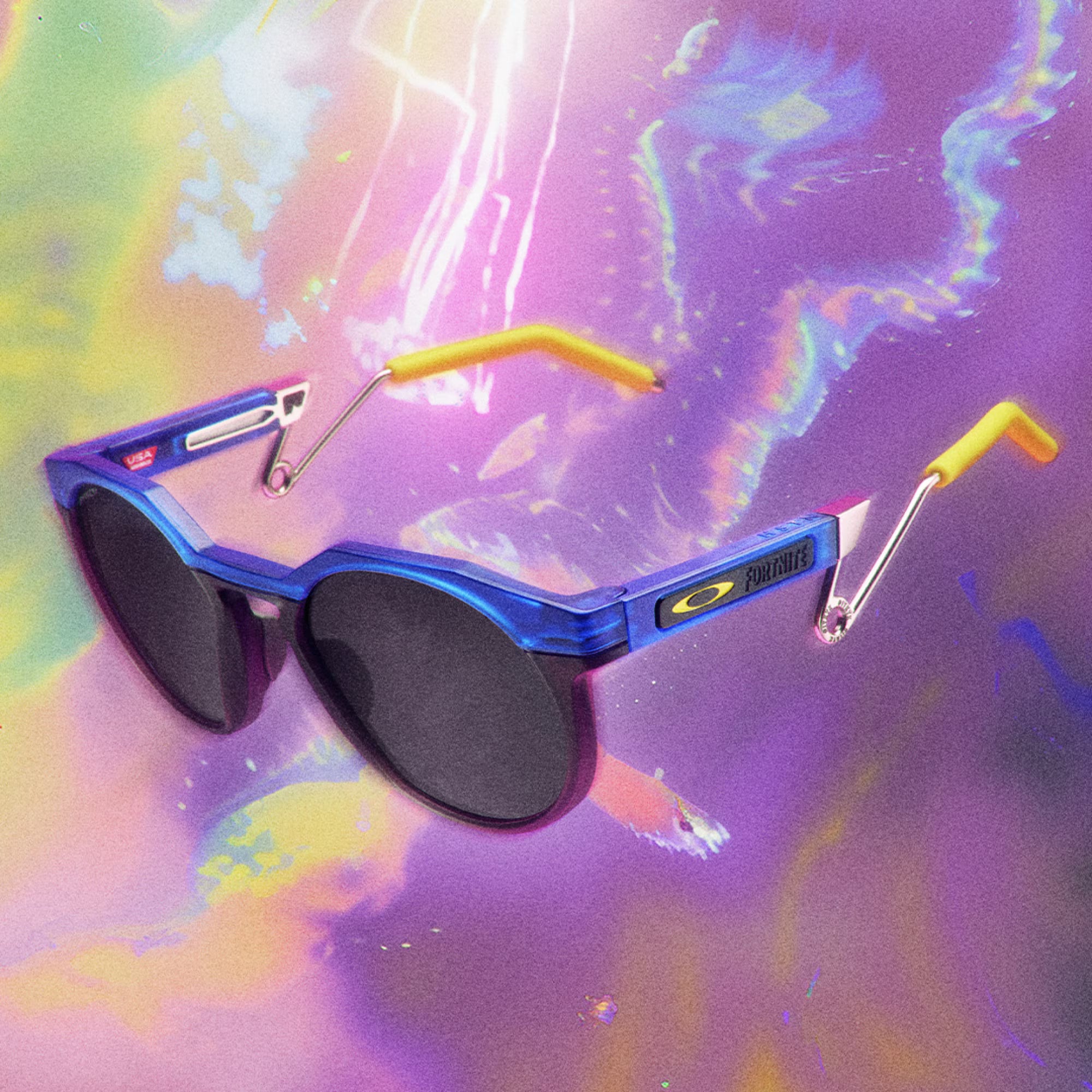 OAKLEY solglasögon HSTN Metal trans crystal blue med prizm black