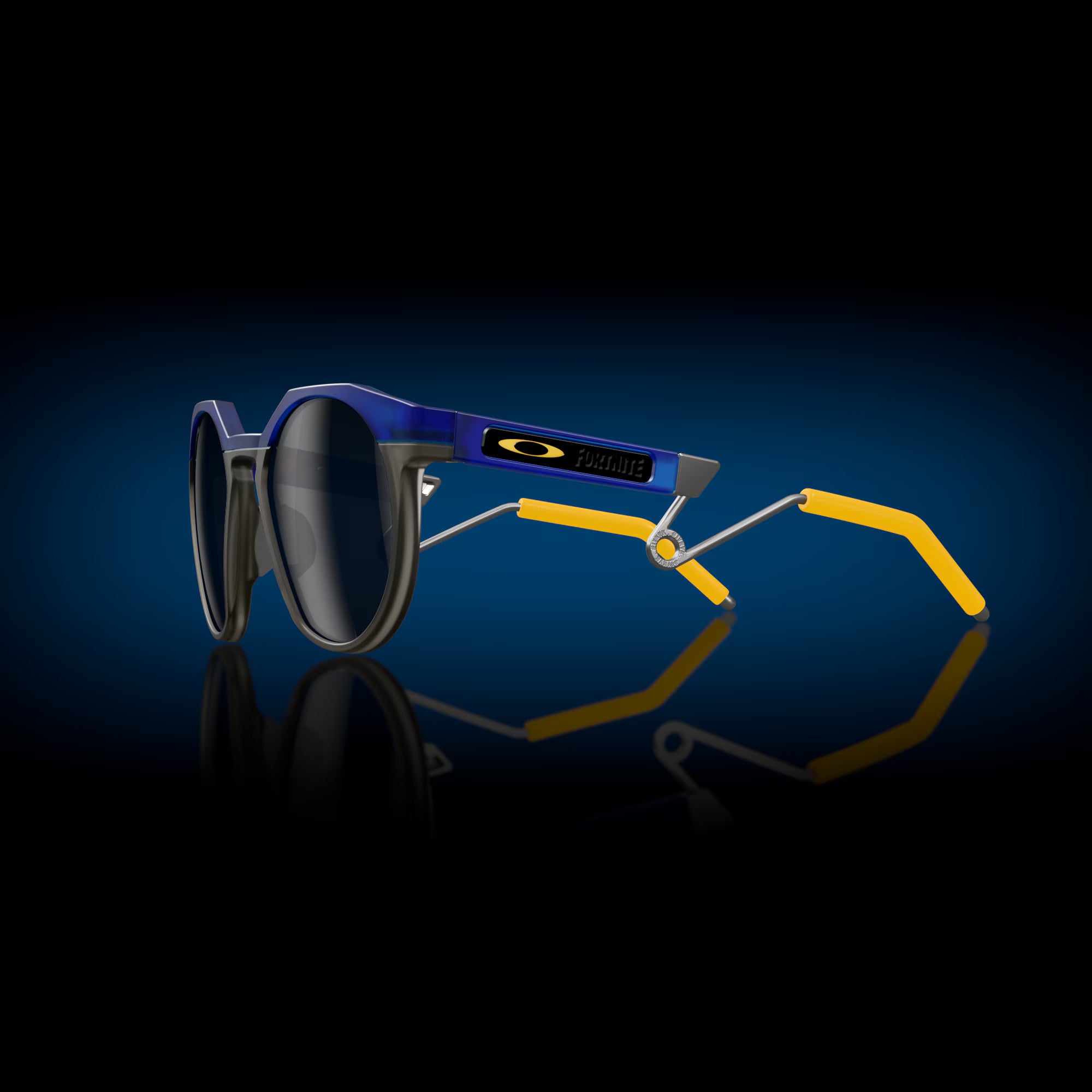 OAKLEY solglasögon HSTN Metal trans crystal blue med prizm black