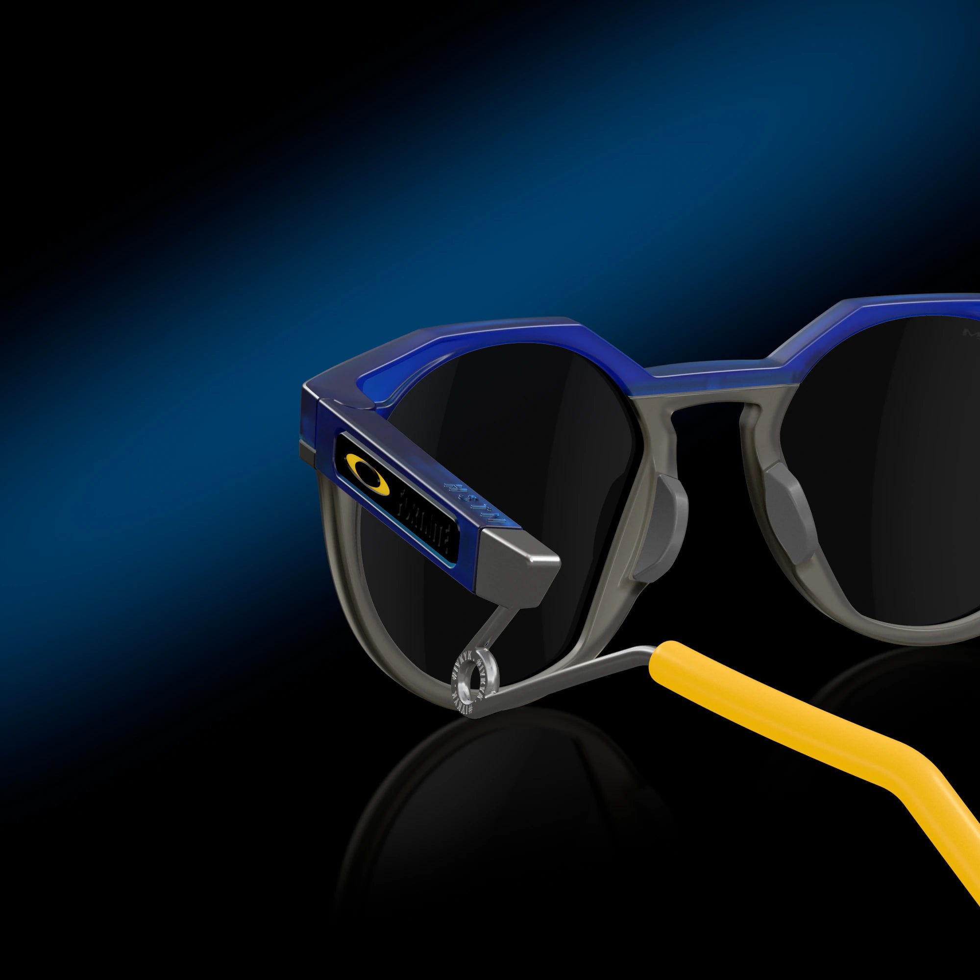 OAKLEY solglasögon HSTN Metal trans crystal blue med prizm black
