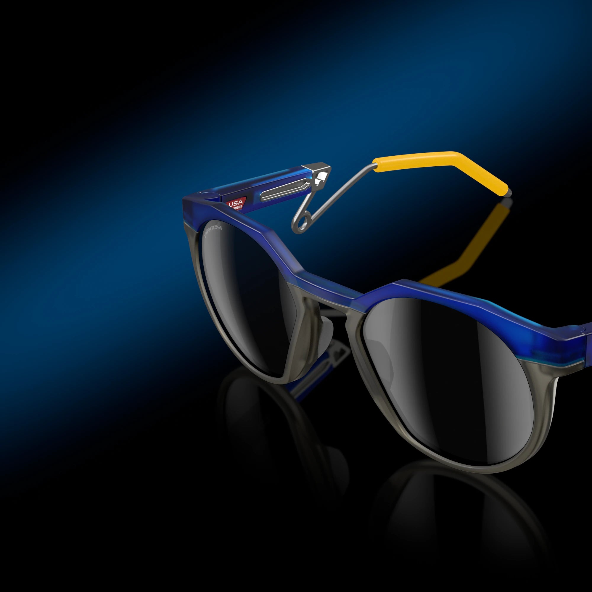 OAKLEY solglasögon HSTN Metal trans crystal blue med prizm black