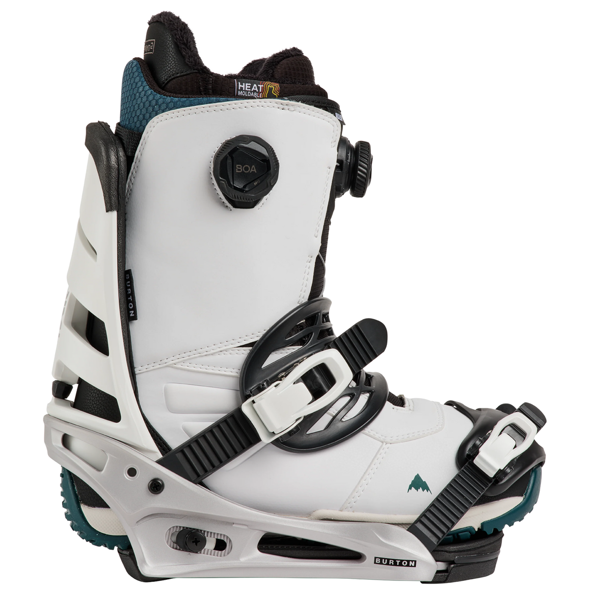 BURTON Mission white/silver bindings