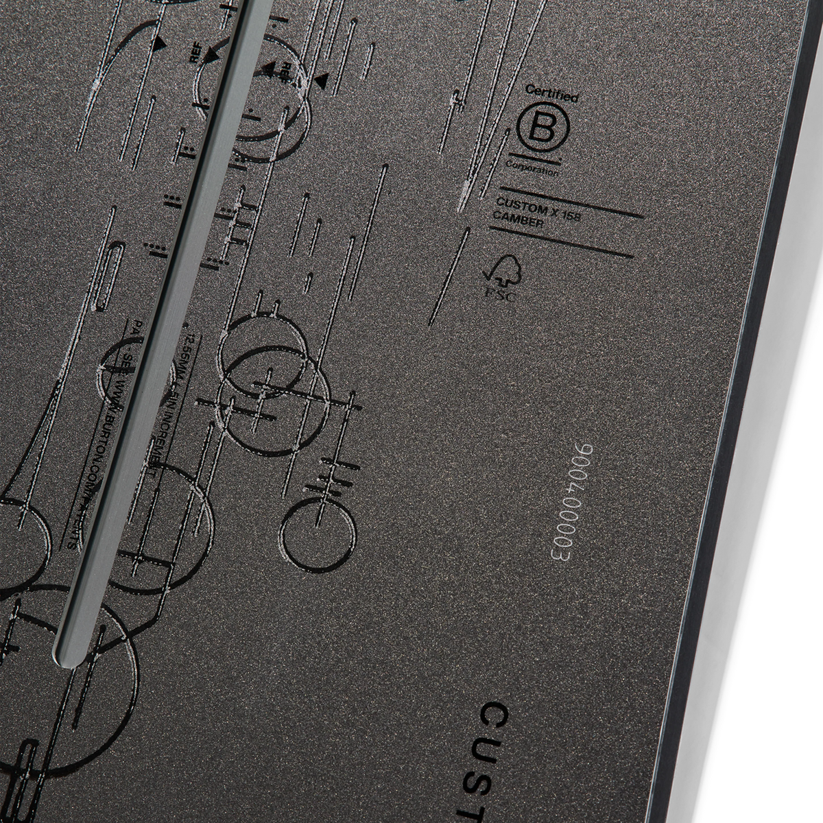 BURTON Custom X Wide etched snowboard