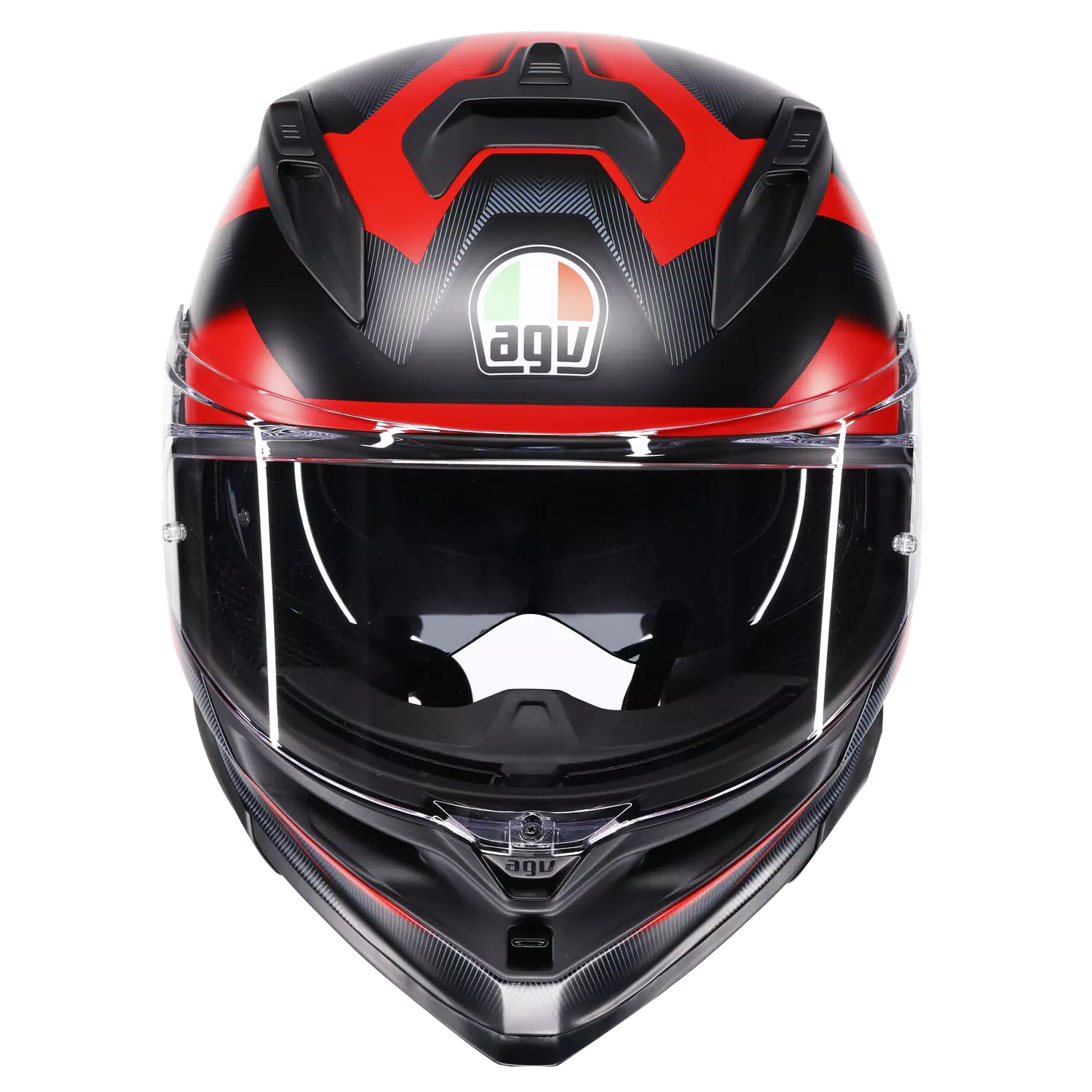 AGV K7 Glimpse matt svart/röd hjälm