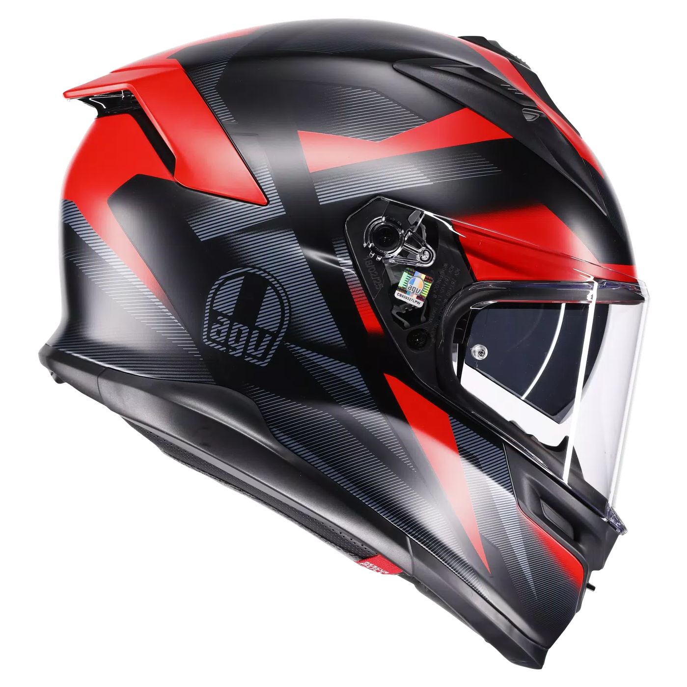 AGV K7 Glimpse matt svart/röd hjälm