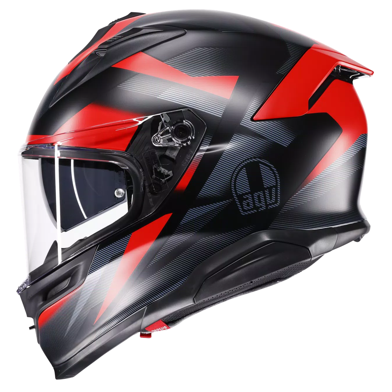 AGV K7 Glimpse matt svart/röd hjälm