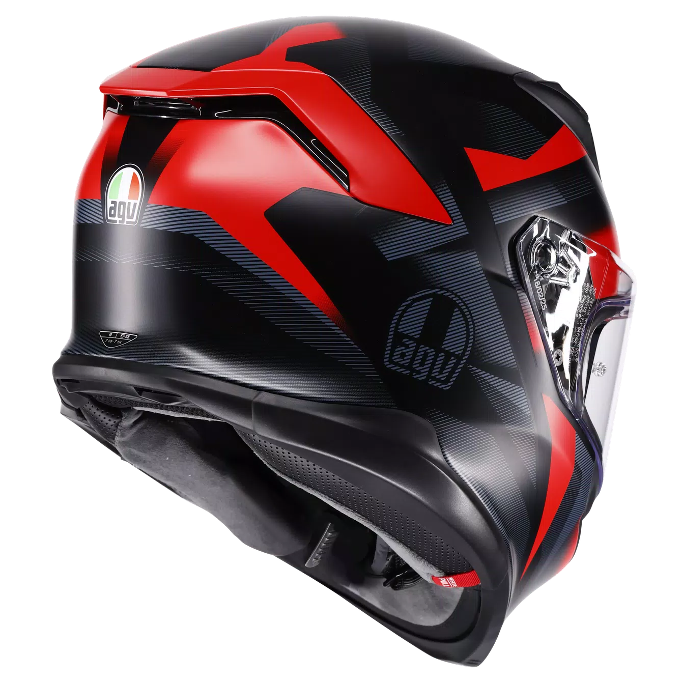 AGV K7 Glimpse matt svart/röd hjälm