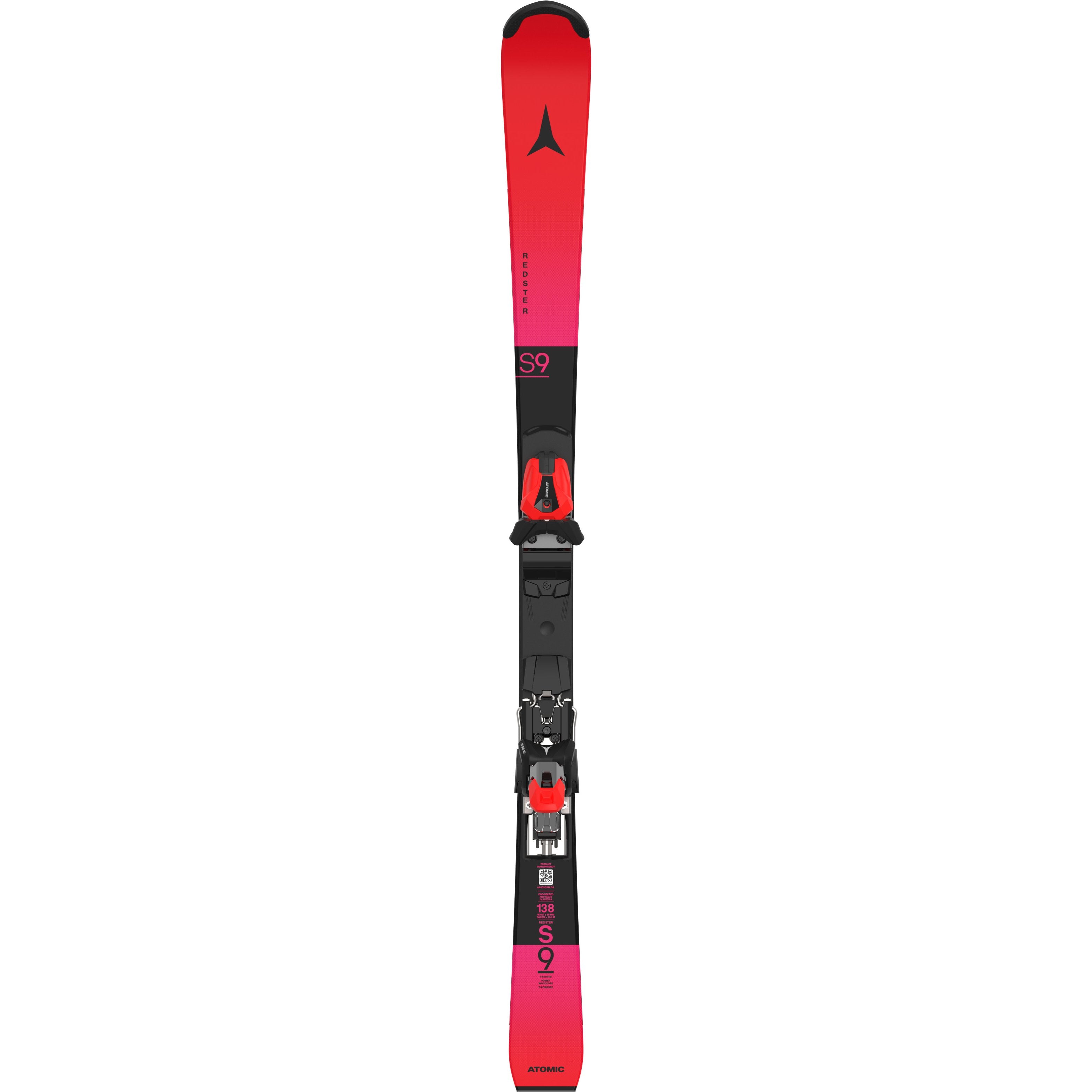 ATOMIC NYI Redster FIS S9 J-RP3 redbk/pink w/Icon10 alpine skis with bindings