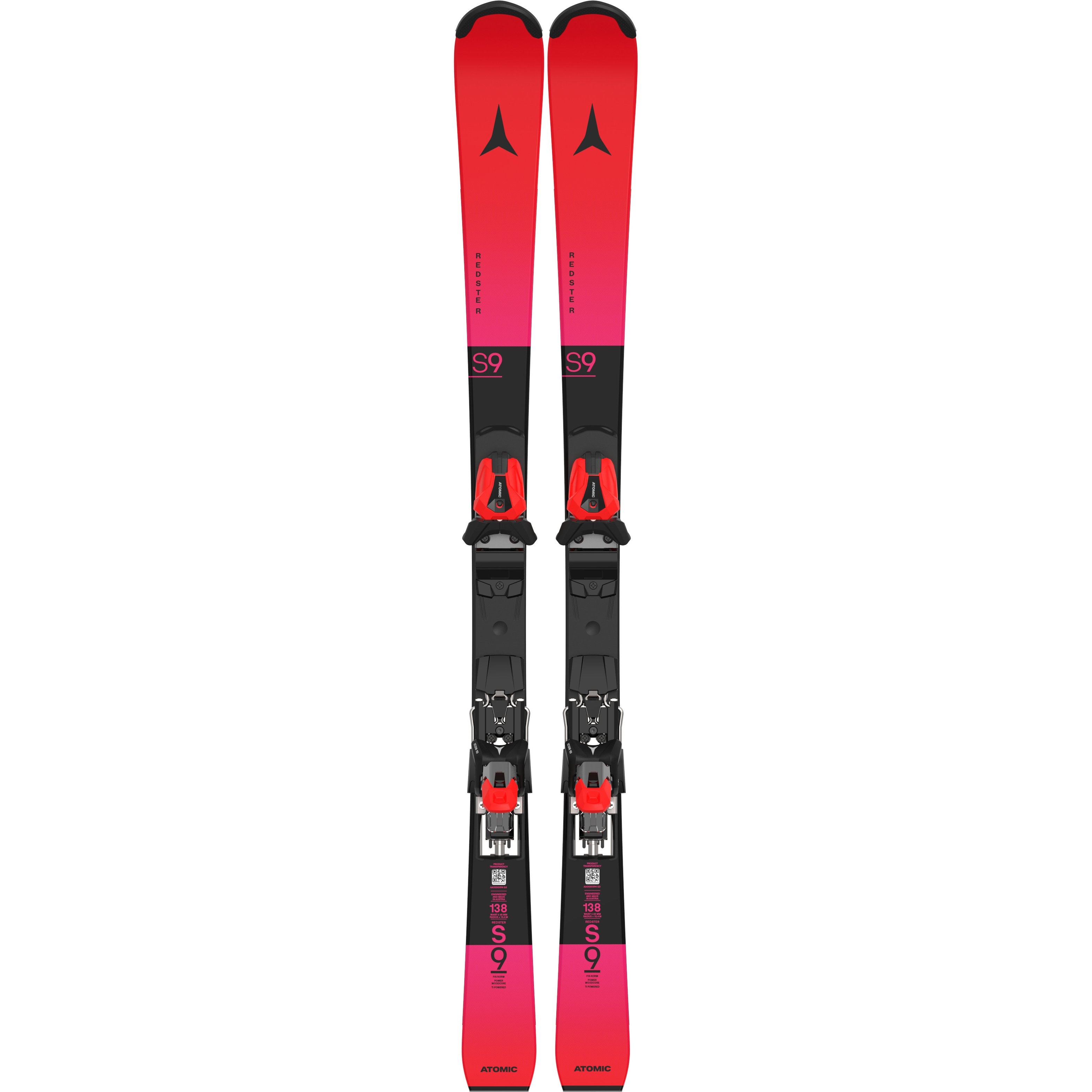 ATOMIC NYI Redster FIS S9 J-RP3 redbk/pink w/Icon10 alpine skis with bindings