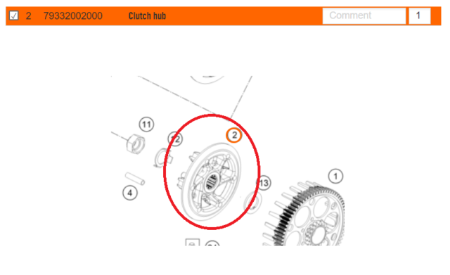 HUSQVARNA clutch hub FC 250/350 '19-'22