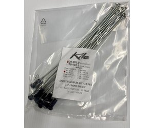 KITE fälgar kompletta 19" ekrar silver/nipplar svarta 12gb