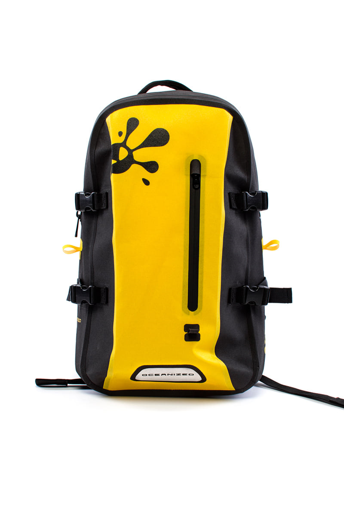 OCEANIZED Waterproof Backpack 25L black/yellow