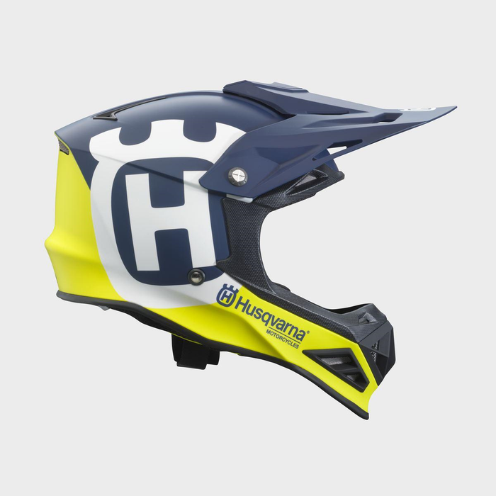 HUSQVARNA hjälm Barn Railed blå/gul
