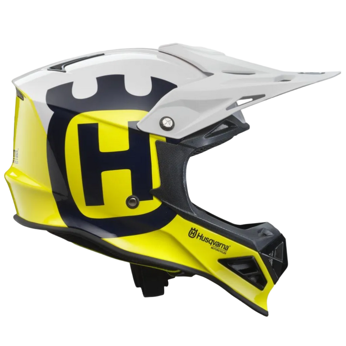 HUSQVARNA hjälm Authentic vit/gul/blå