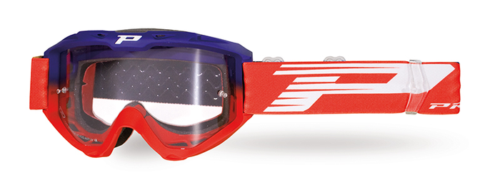 PROGRIP glasögon 3450TR blå/röd med klar 3210