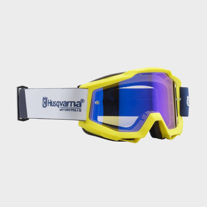 HUSQVARNA goggles MX Accuri yellow w/blue multi w/XLens
