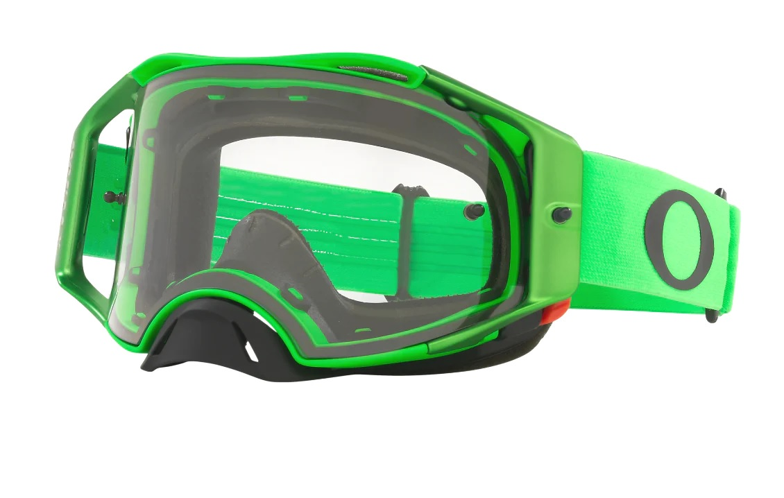 oakley-mx-brilles-airbrake-moto-green-w-clear