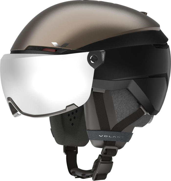 VOLANT hjälm Amid Visir HD PLUS svart med silver HD C2-3