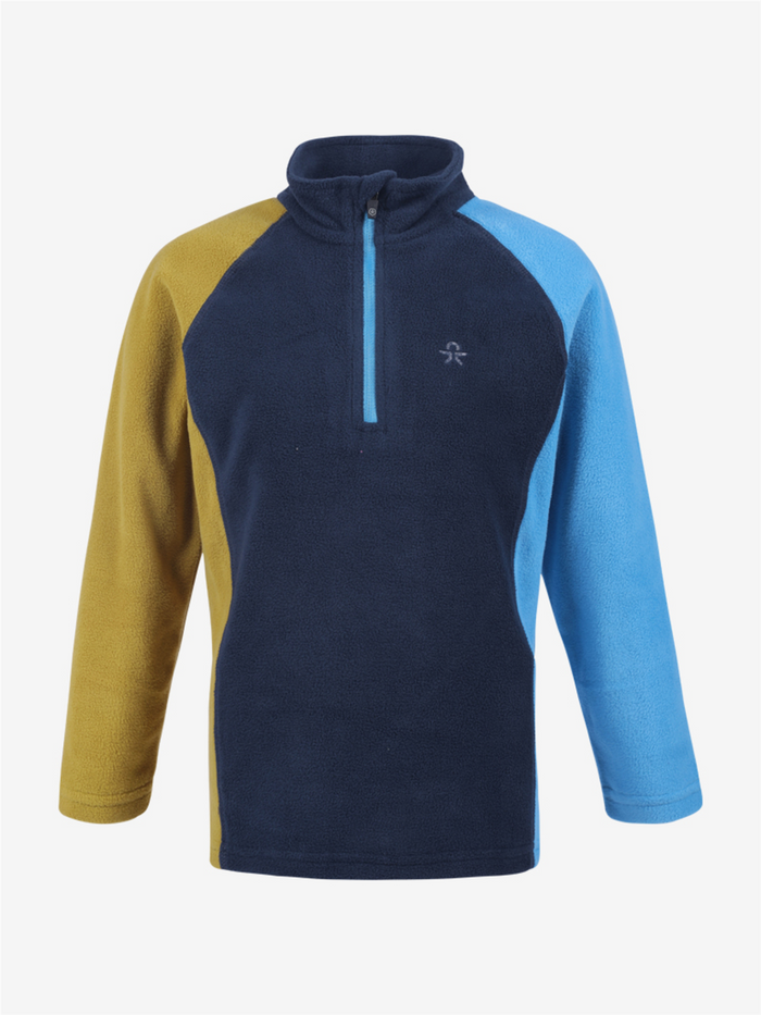 COLOR KIDS jacka Fleece Pull blå/brun