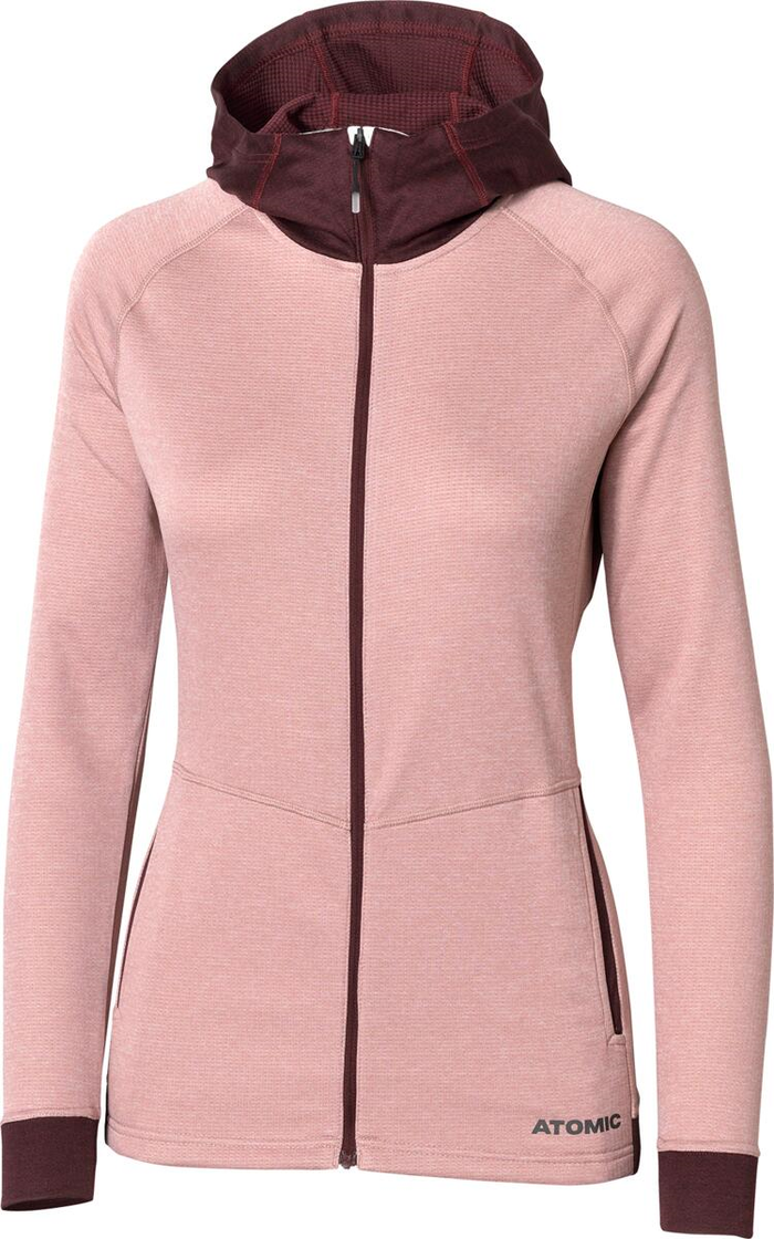 ATOMIC hoodie W Alps FZ dusty rose/maroon