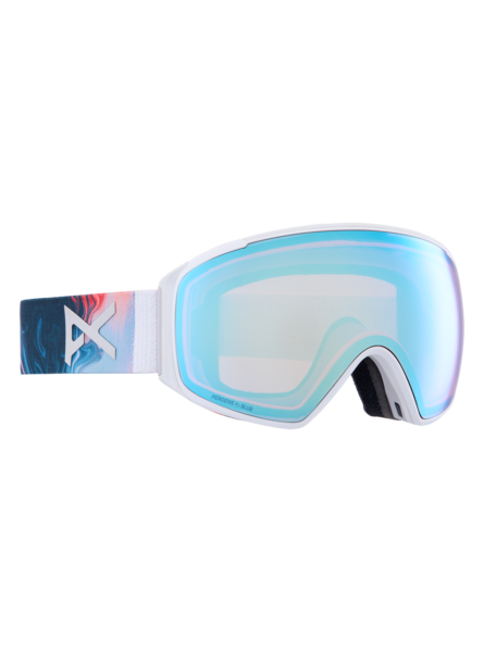 ANON briller M4S Toric ripple white med variabel blå C2 /molnrosa C1 /ansiktsmask