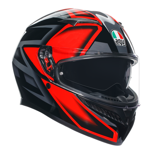 AGV hjälm K3 Gummiblandare svart/röd