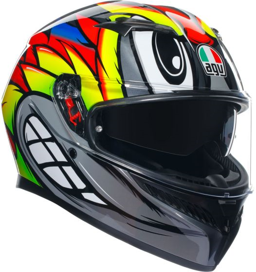 AGV helmet K3 Birdy 2.0 gray/yellow/red