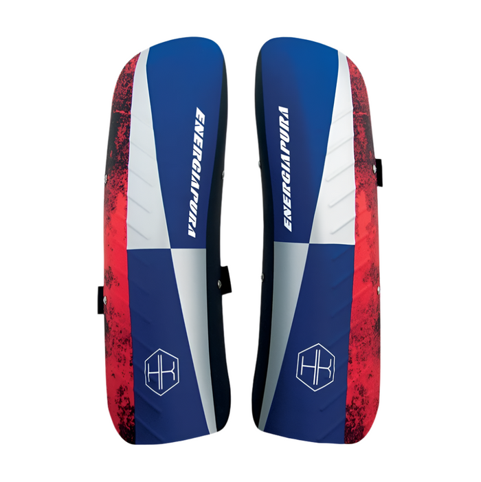 ENERGIAPURA shin guards SR Racing Kristoffersen blue/silver