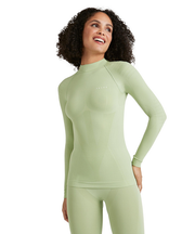 falke-termokrekls-ls-women-warm-collar-tf-light-green