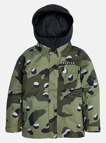 BURTON Boys Uproar green camo jacka