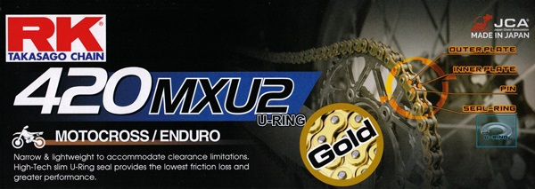 RK Chain 420-134L MXU U-ring
