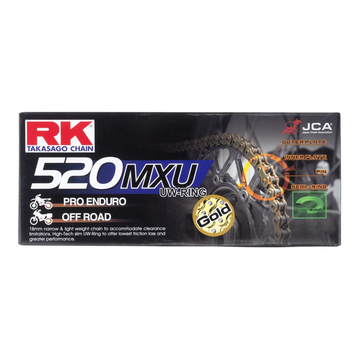 RK chain 520-118L GB520MXU UW-ring Gold