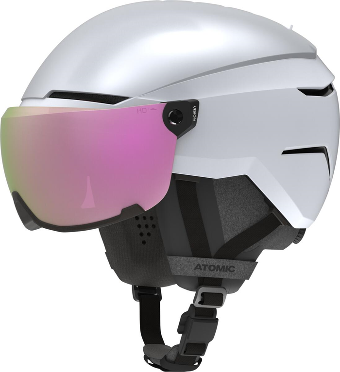 VOLANT hjälm Amid Visor HD PLUS metallisk spacesilver/grå med rosa koppar HD C2-3