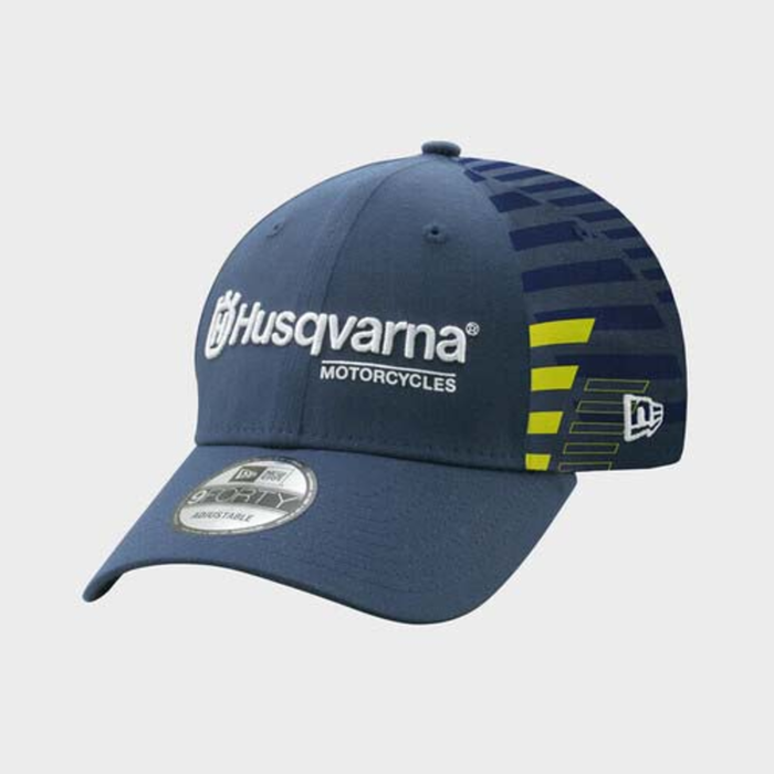 HUSQVARNA hatt Team Curved keps blå/gul/vit