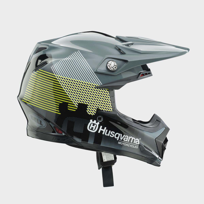 HUSQVARNA hjälm Moto 9S Flex Railed grå/svart/vit