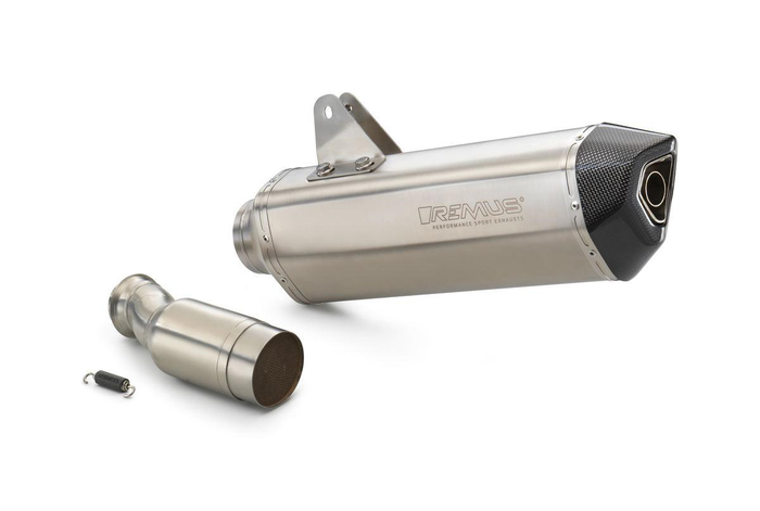 REMUS silencer w/link pipe E/SM 701 '21-'24 silver