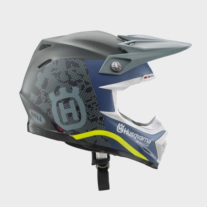 HUSQVARNA hjälm Moto 9S Flex Gotland ECE grå/blå/svart