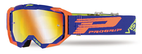 PROGRIP goggles 3303 Vista FL blue/orange w/multi 3347 w/XLens w/TearOffs