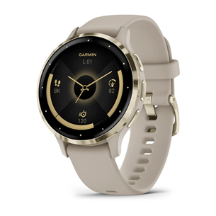 GARMIN-klocka Venu 3S GPS WiFi 41mm grå/mjuk guld